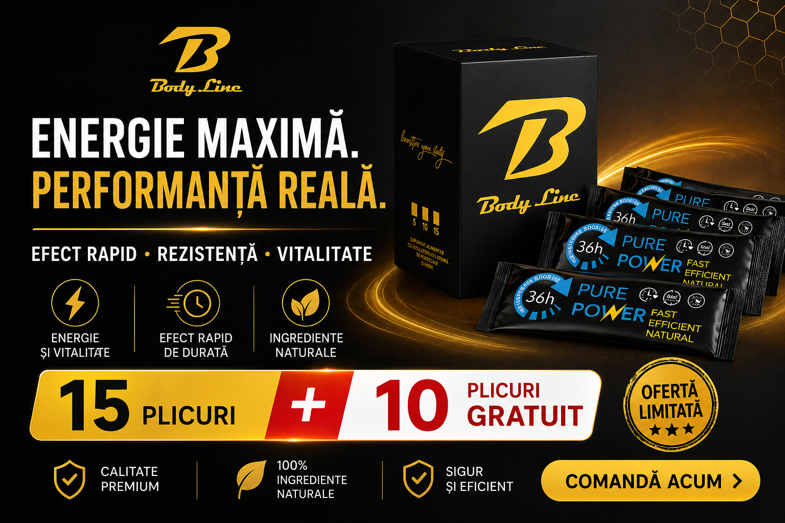Pure Power 36H Plicuri miere potenta barbati